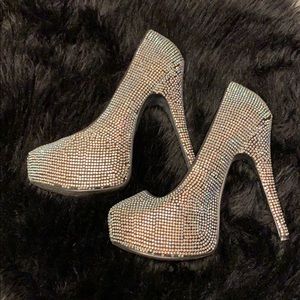 Bordello Rhinestone Platform Heels